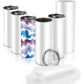 Hot Sale 15oz Sublimation Blanks Slim Straight Car Tumbler Thermos With Straw  Stainless Steel  Double Wall Coffee Mug